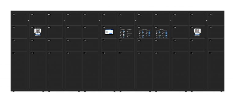 -智能寄存柜（8口x6）-黑色-效果图(1)